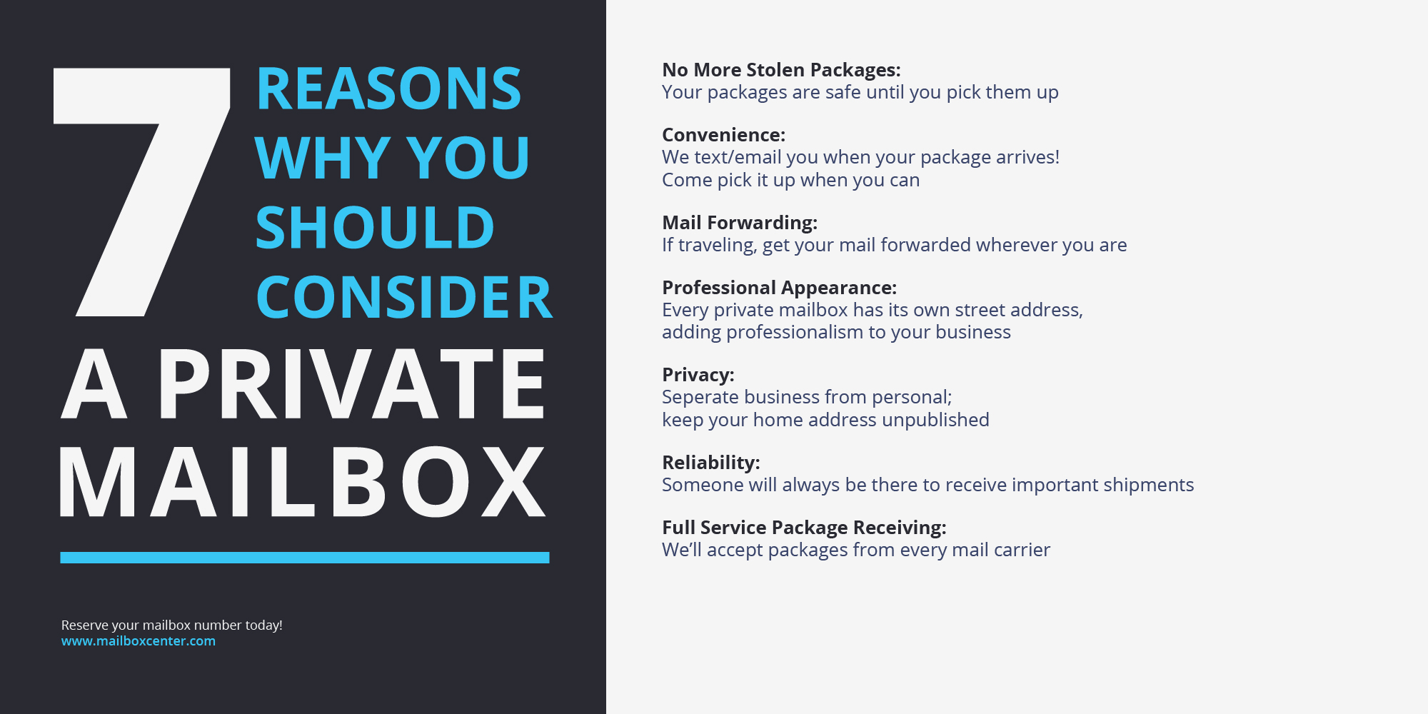 reasons why you should rent a private mailbox